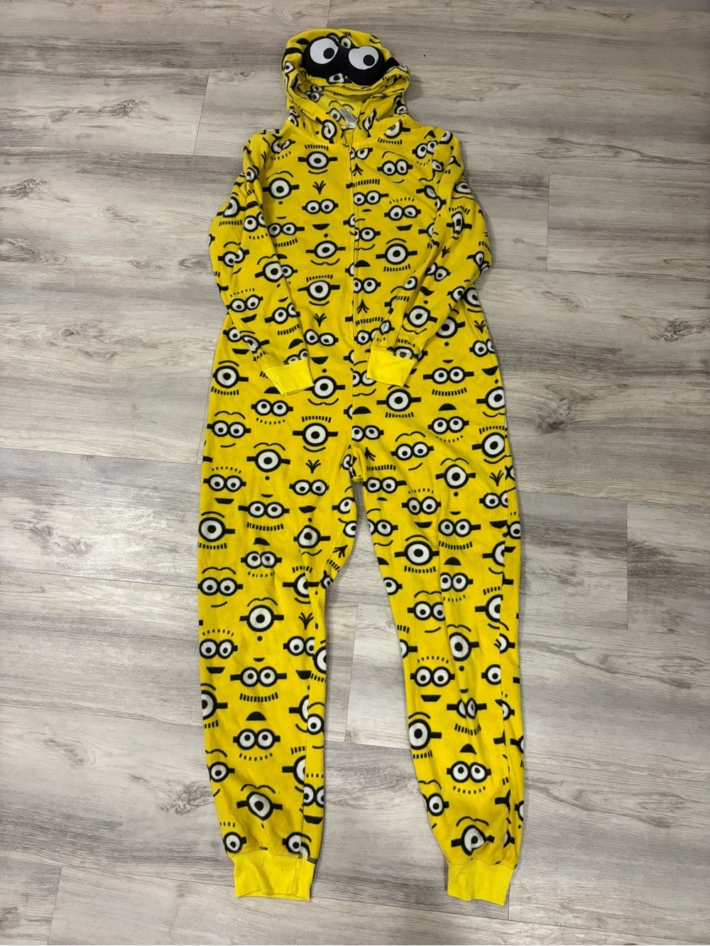 MINION DESPICABLE ME HOODED PAJAMAS 1 PC HALLOWEEN COSTUME SMALL